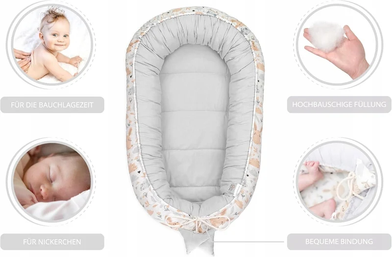 TOTSY BABY kokon niemowlęcy gniazdo 90 x 50