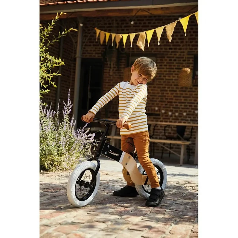 JANOD Bikloon Deluxe drewniany rowerek biegowy 12" siodełko 40-46 cm