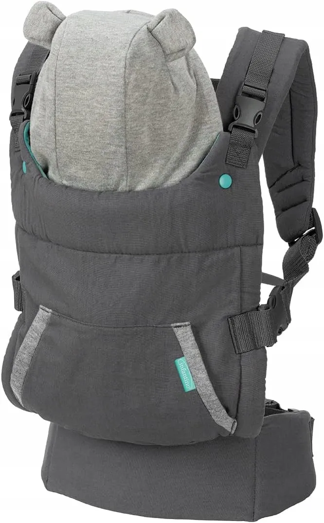 INFANTINO Cuddle Up nosidełko ergonomiczne 5,5 - 18 kg z kapturem