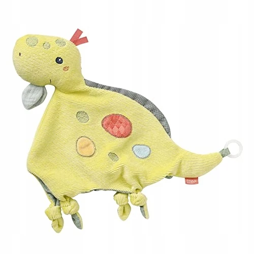 FEHN Happy Dino komforter przytulanka DINOZAUR 30 cm uchwyt smoczka