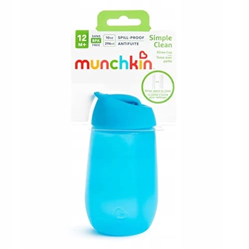 MUNCHKIN SIMPLE CLEAN kubek ze słomką x2 296ml 12msc+