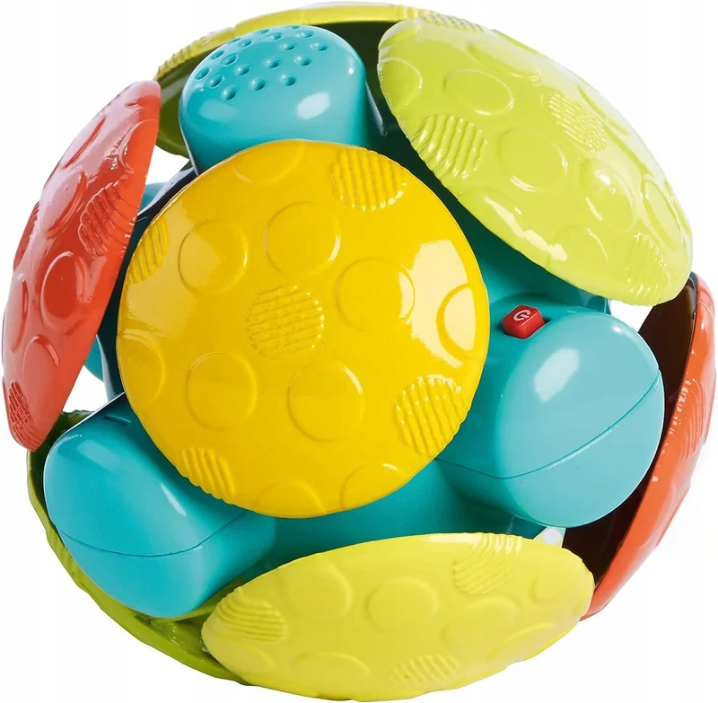 BRIGHT STARTS Wooble Booble drgająca kula z melodią do raczkowania 12 cm