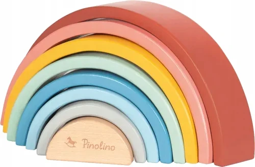 PINOLINO tęcza z drewna Ruby MONTESSORI 12m+