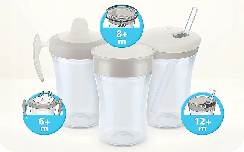 NUK Trainer Cup KUBEK NIEKAPEK ośmiornica 6 m+ 230 ml