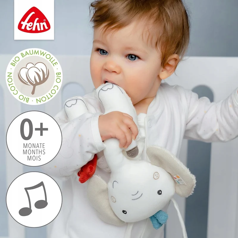 FEHN NATURE pluszowy Słoń BioBawełna 24cm
