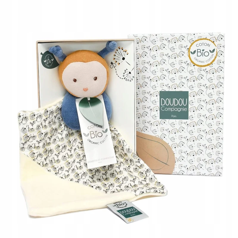 DOUDOU et COMPAGNIE pszczoła komforter PRZYTULANKA organic