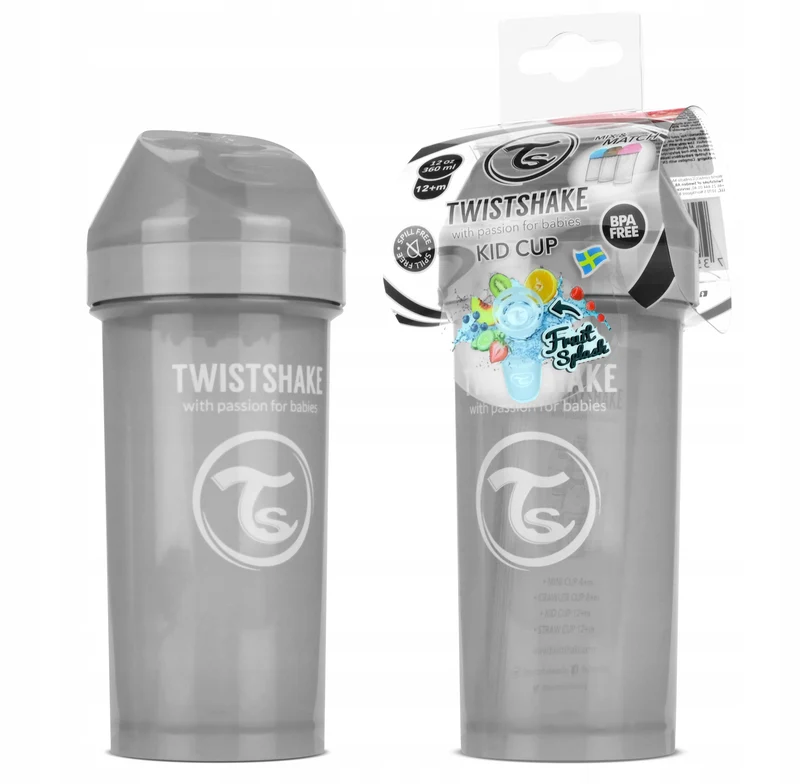 TWISTSHAKE kubek niekapek 360 ml 12m+ ze słomką KID CUP