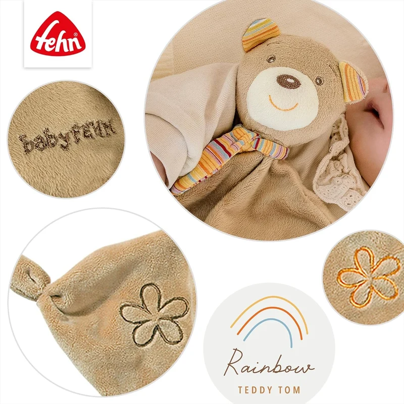 FEHN RAINBOW komforter przytulanka 26 x 28 cm MIŚ