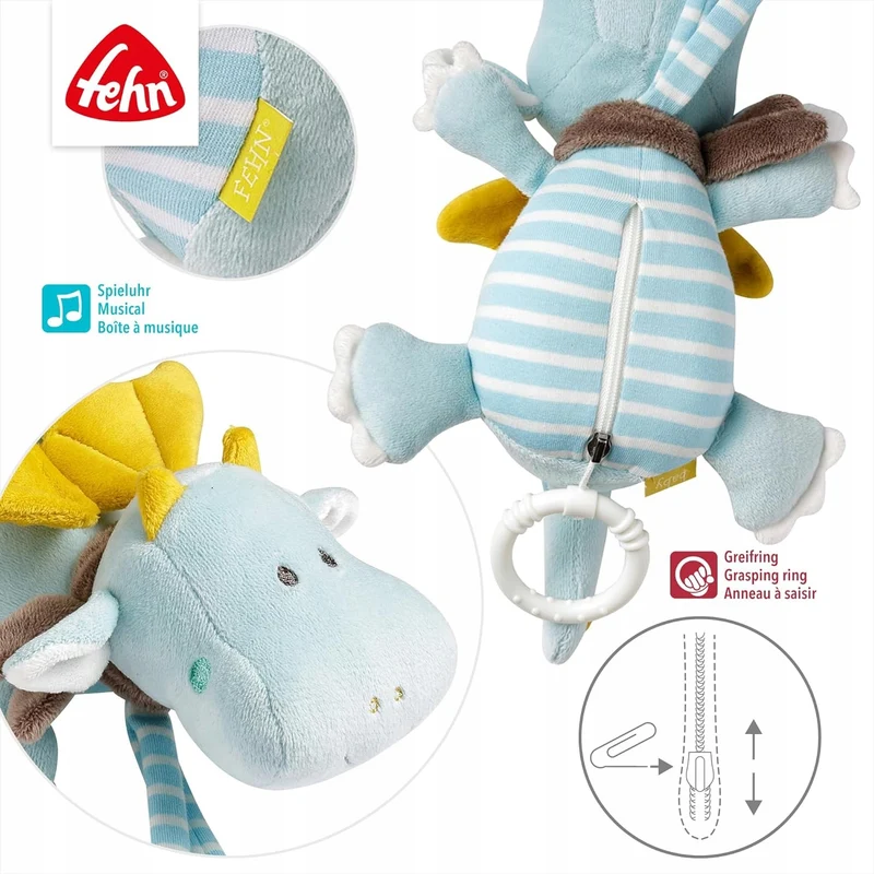 FEHN Mały Zamek zawieszka smok 26cm z pozytywką