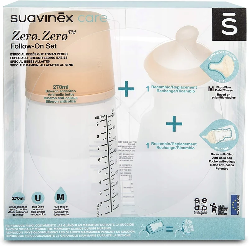 SUAVINEX zestaw startowy ZERO ZERO 270ml