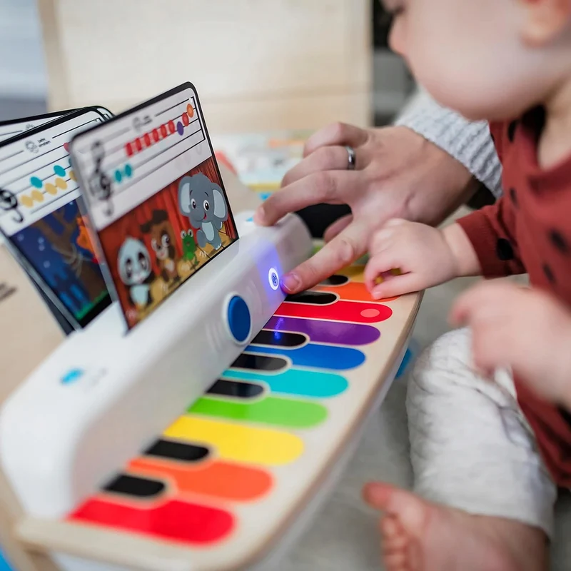 HAPE BABY EINSTEIN drewniane pianinko dotykowe bez kart muzycznych