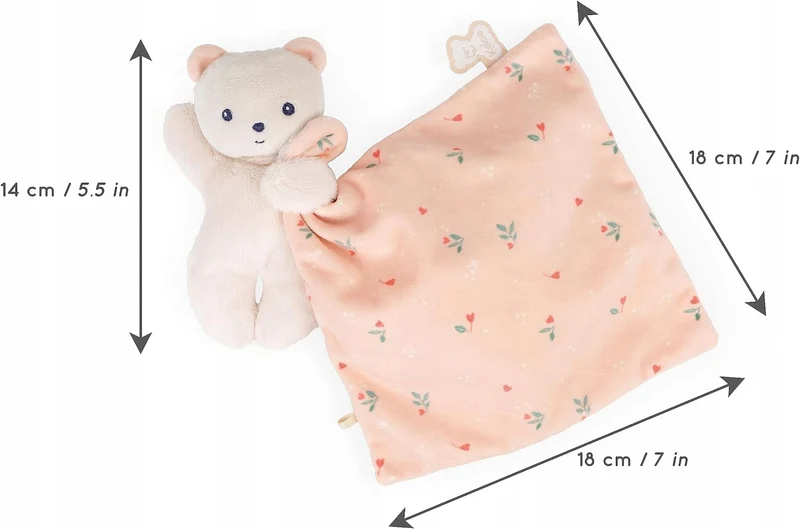 KALOO miś z kocykiem do przytulania 18cm