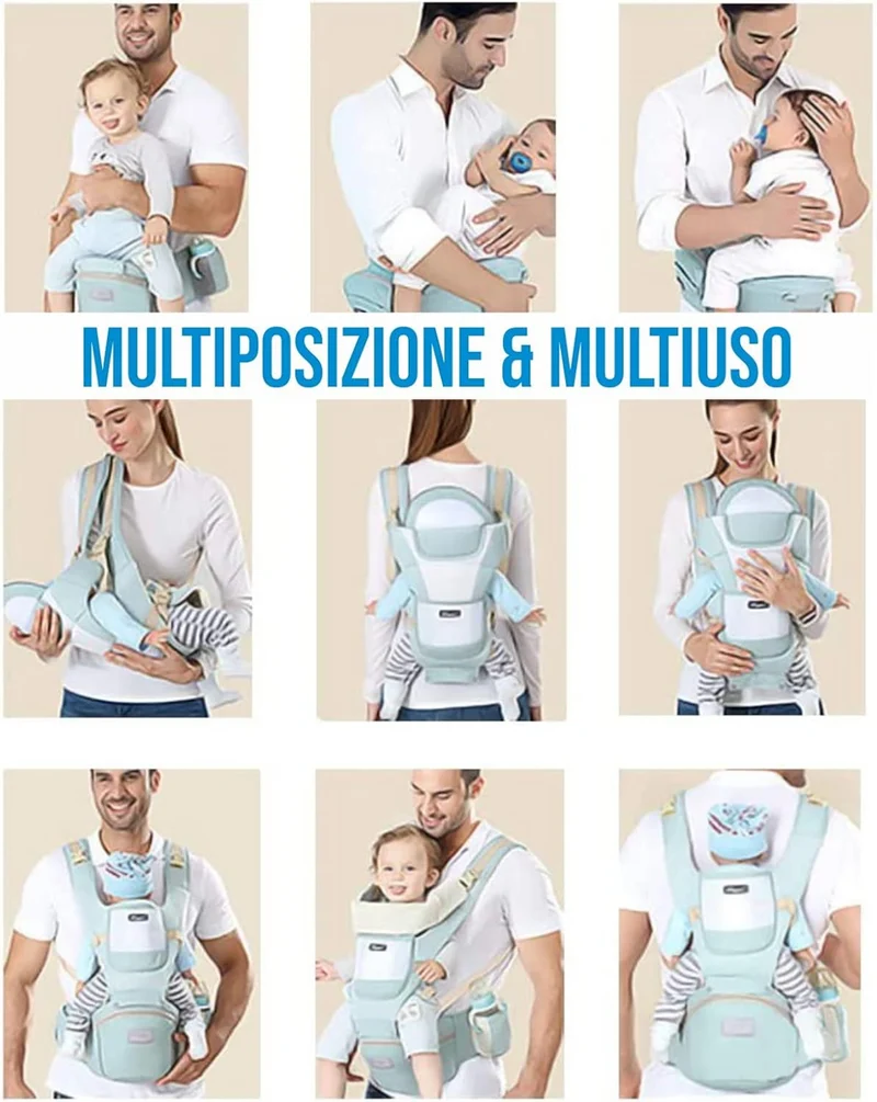 NOSIDEŁKO ergonomiczne z pasem biodrowym 4w1