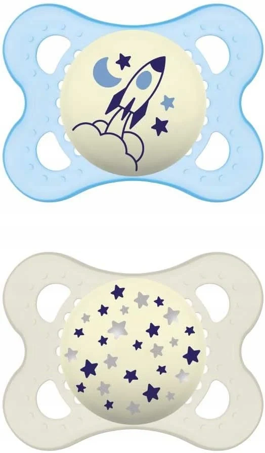 MAM ORIGINAL NIGHT smoczek uspokajający x2 2-6m KAUCZUK