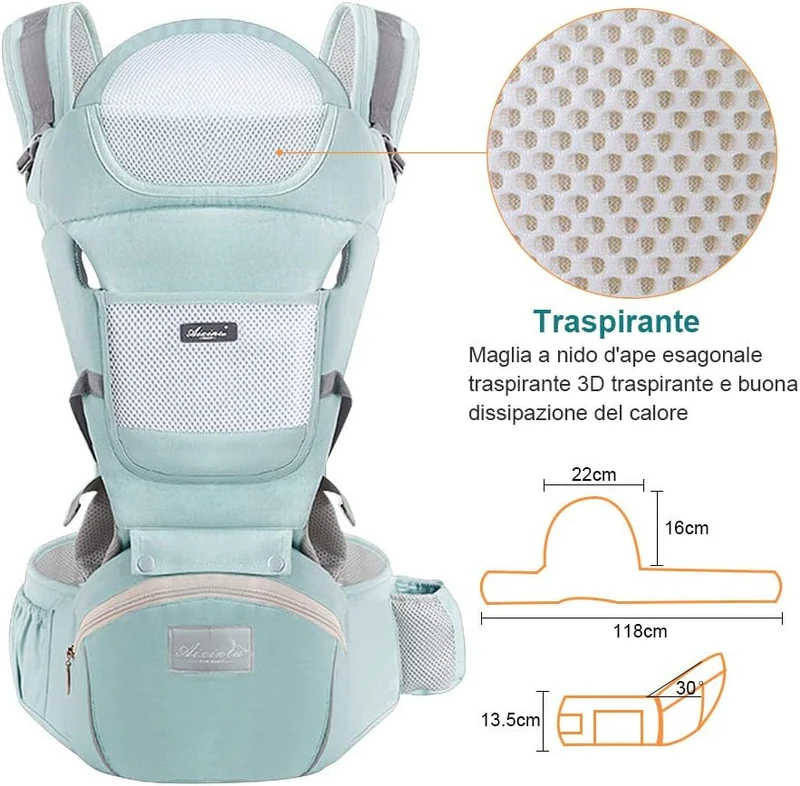 NOSIDEŁKO ergonomiczne z pasem biodrowym 11w1
