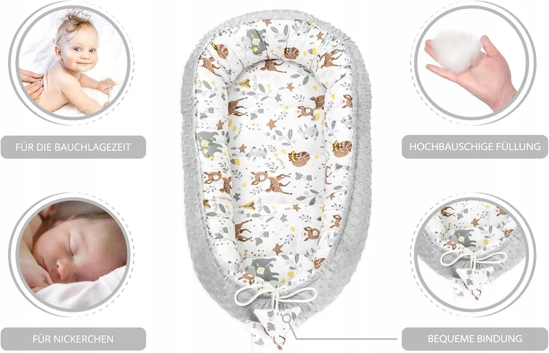 TOTSY BABY kokon niemowlęcy gniazdo 90 x 50
