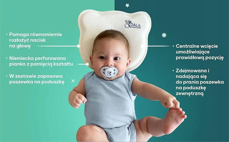 KOALA BABYCARE poduszka niemowlęca 0+ poszewka