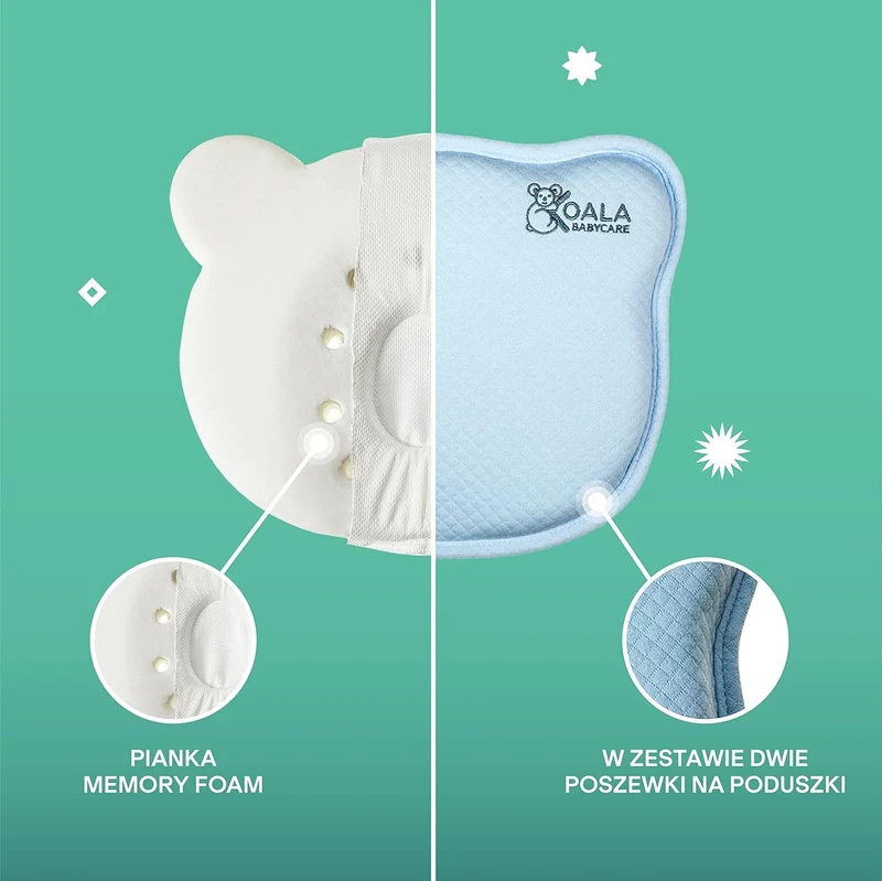 KOALA BABYCARE poduszka niemowlęca 0+ poszewka