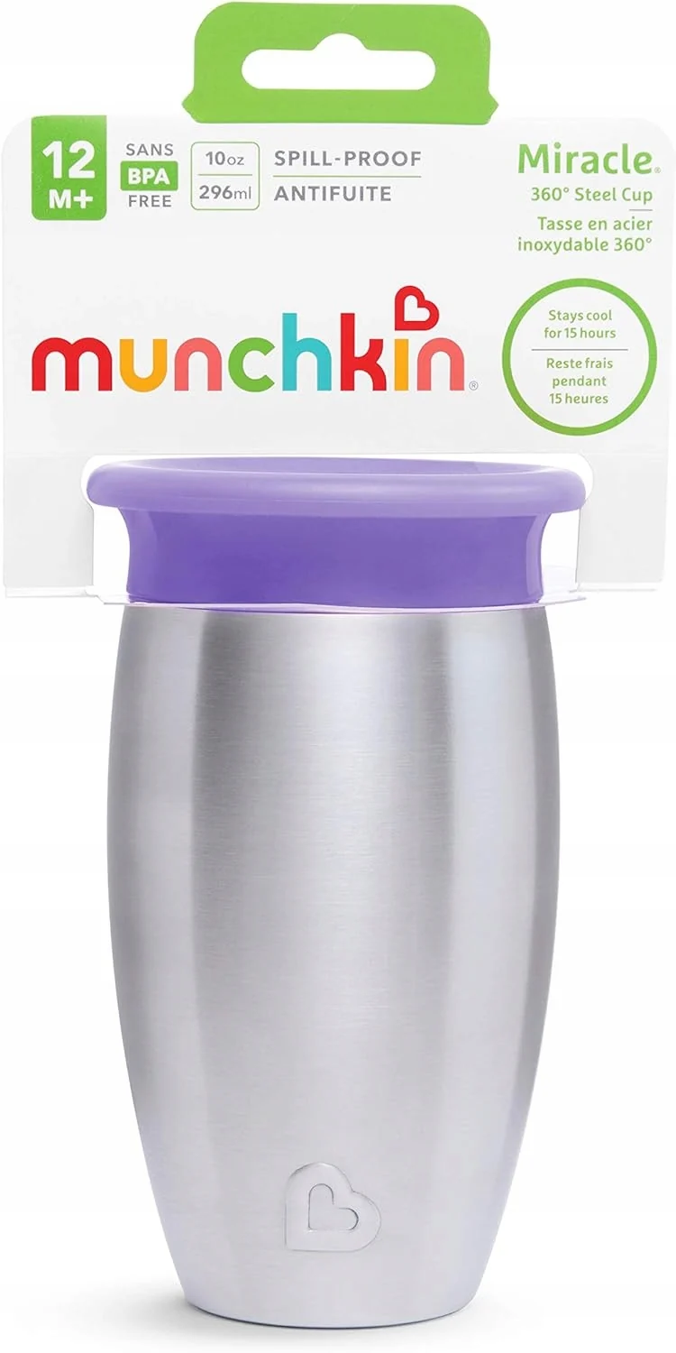 MUNCHKIN Miracle kubek 360 6msc+ 296ml stal nierdzewna