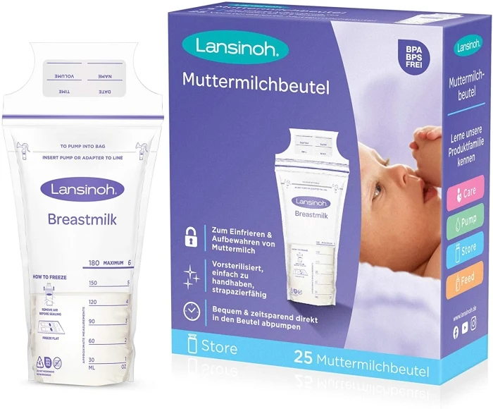 LANSINOH Torebki do Przechowywania Pokarmu 25szt