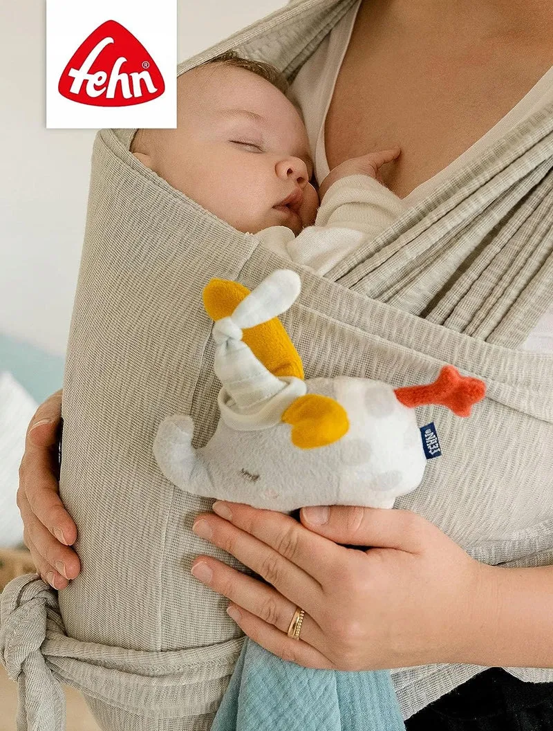 FEHN przytulanka z uchwytem na smoczek SŁOŃ 42 cm