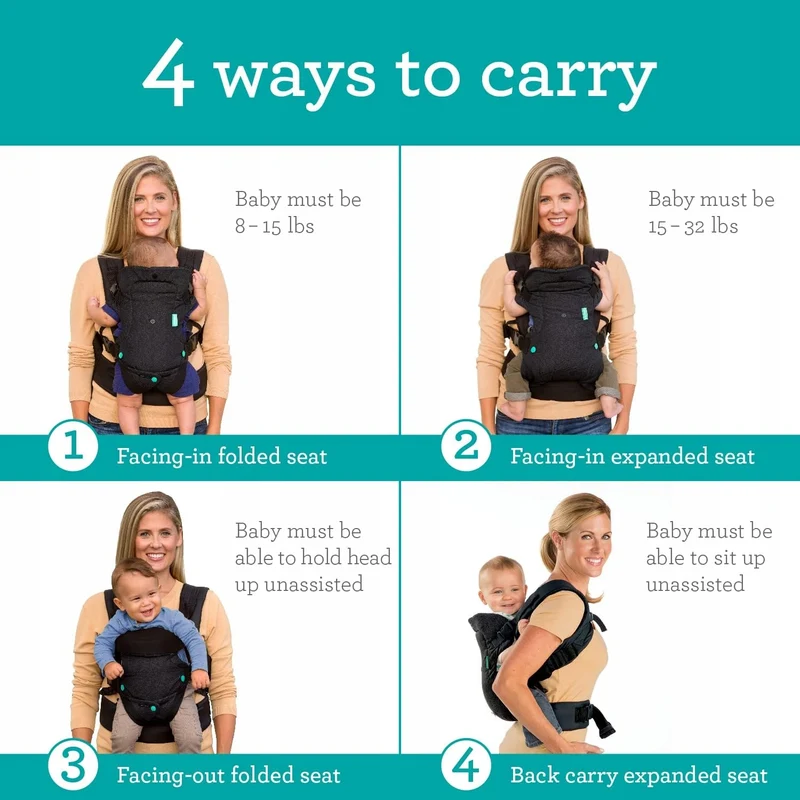 INFANTINO FLIP 4w1 nosidełko ergonomiczne 3,5 - 14,5 kg
