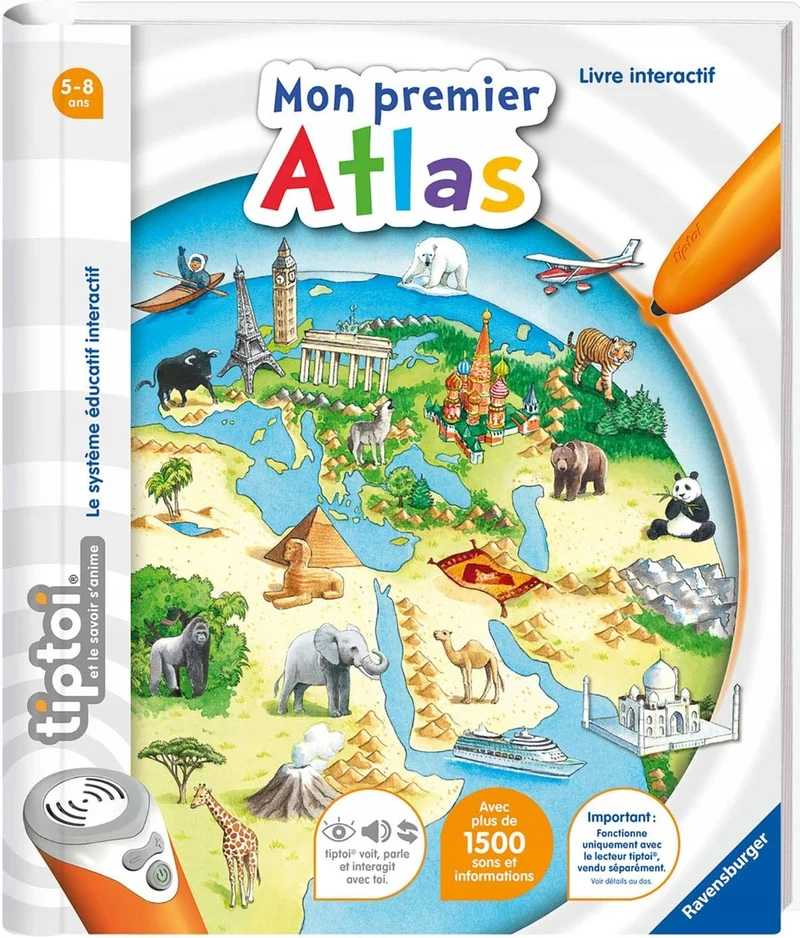 RAVENSBURGER TIPTOI atlas do długopisu interaktywnego WERSJA FRANCUSKA