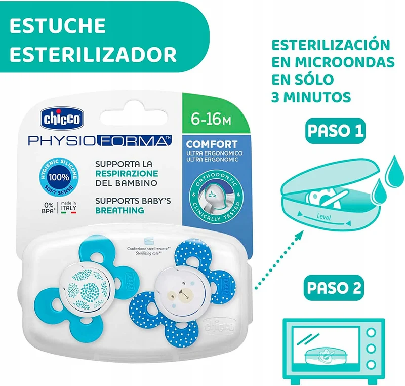 CHICCO PhysioForma COMFORT smoczek x2 6-16m