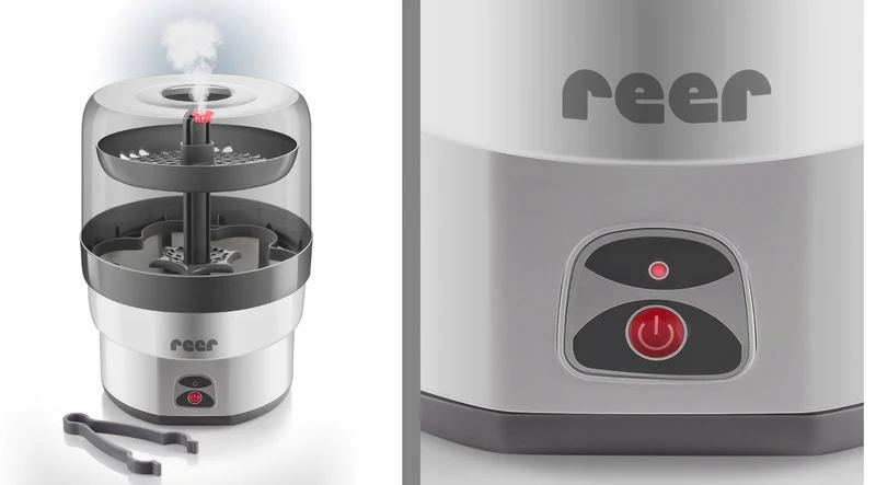 REER VapoMax STERYLIZATOR PAROWY na 6 butelek + szczypce