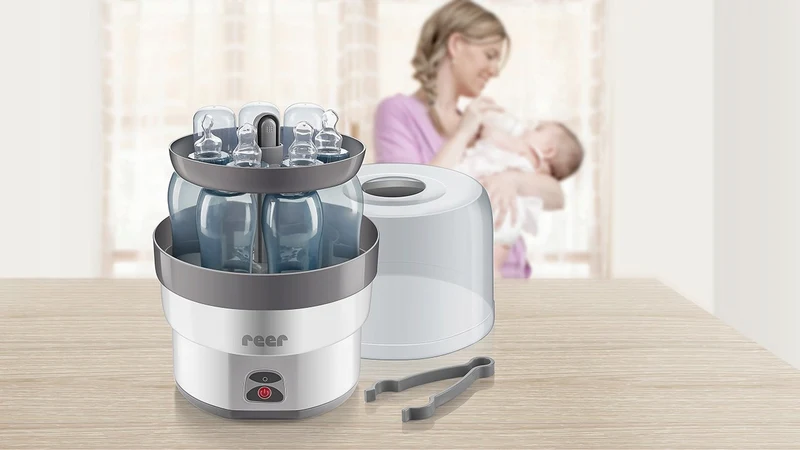 REER VapoMax STERYLIZATOR PAROWY na 6 butelek + szczypce
