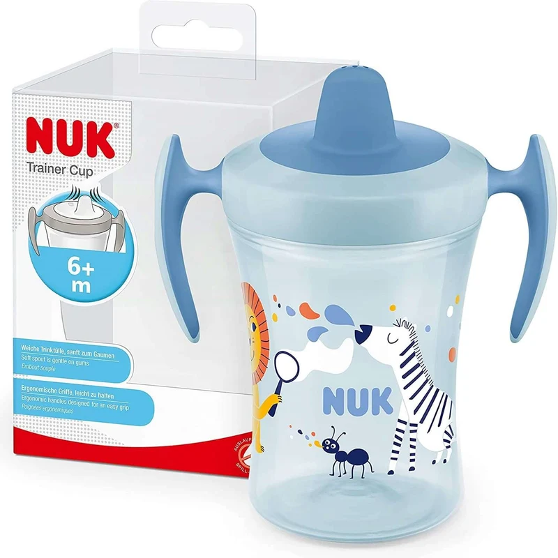 NUK Trainer Cup KUBEK NIEKAPEK lew i zebra 6 m+ 230 ml