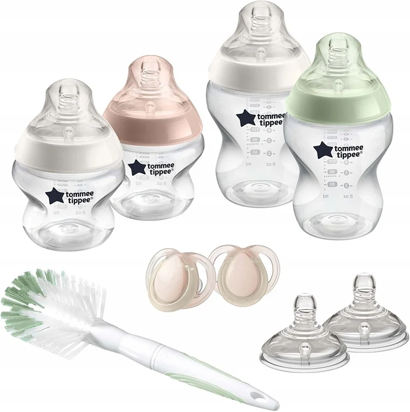 TOMMEE TIPPEE zestaw startowy butelki, smoczki 9el