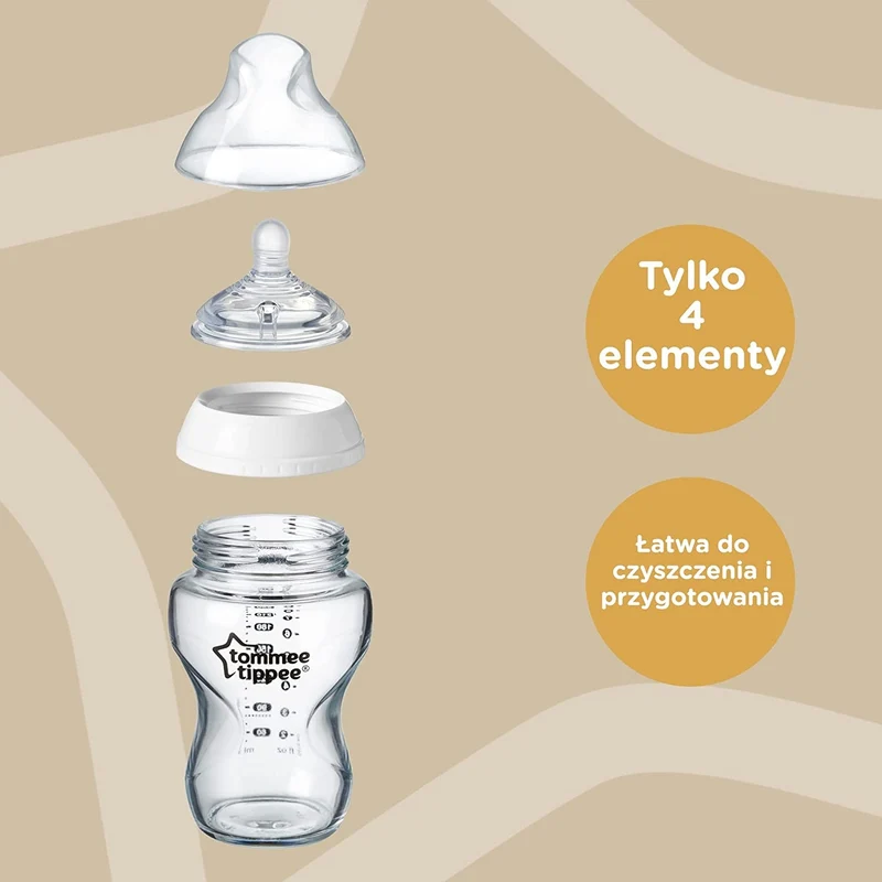 TOMMEE TIPPEE zestaw startowy butelki, smoczki 9el