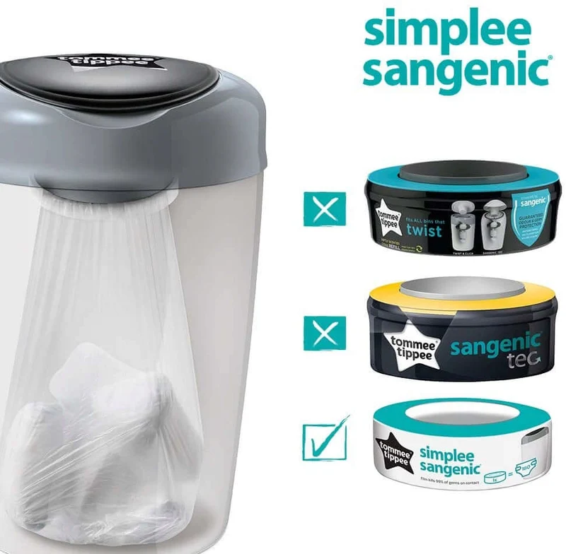 TOMMEE TIPPEE wkład SIMPLEE SANGENIC x6