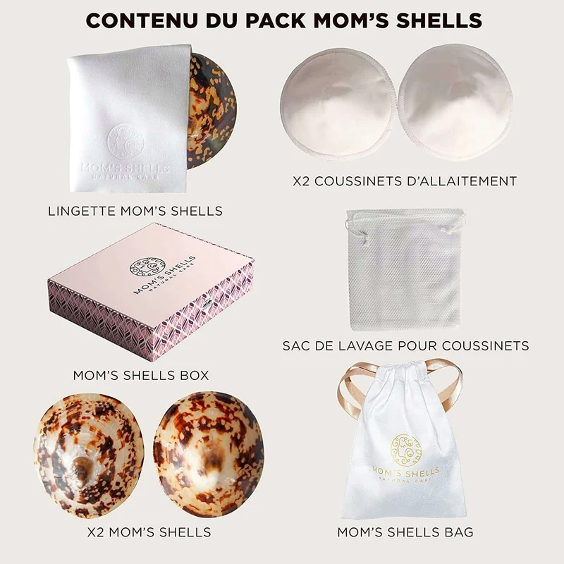 MOM'S SHELLS nakładki muszle z masą perłową rozm. S