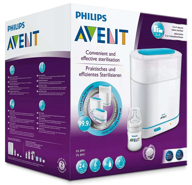PHILIPS AVENT elektryczny sterylizator parowy 3w1