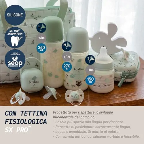 Suavinex SX Pro butelka antykolkowa 3m+ 270ml M birdies