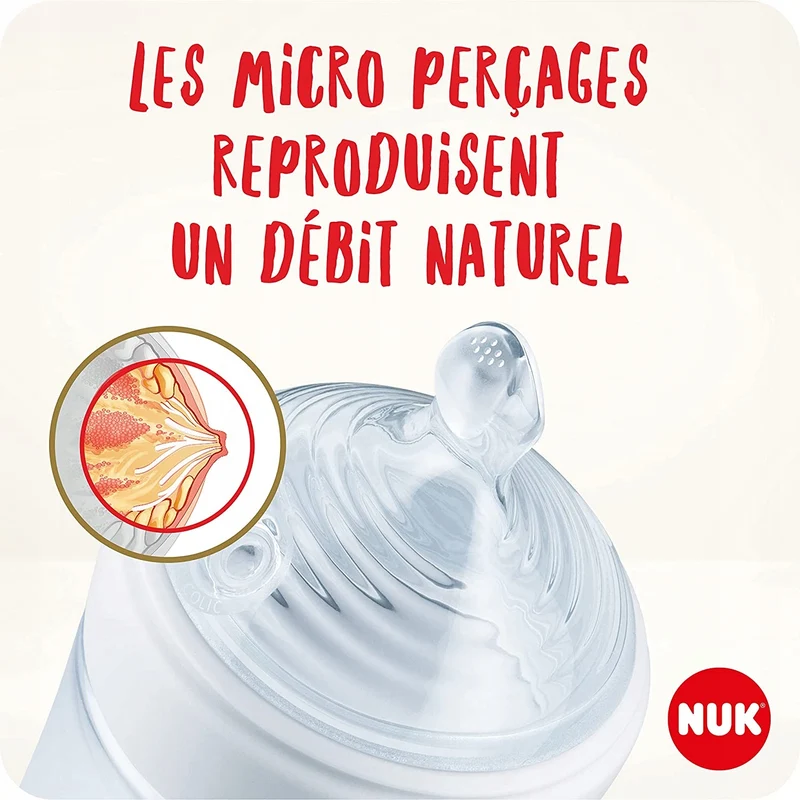 NUK Nature Sense zestaw butelek 260,150ml +smoczek