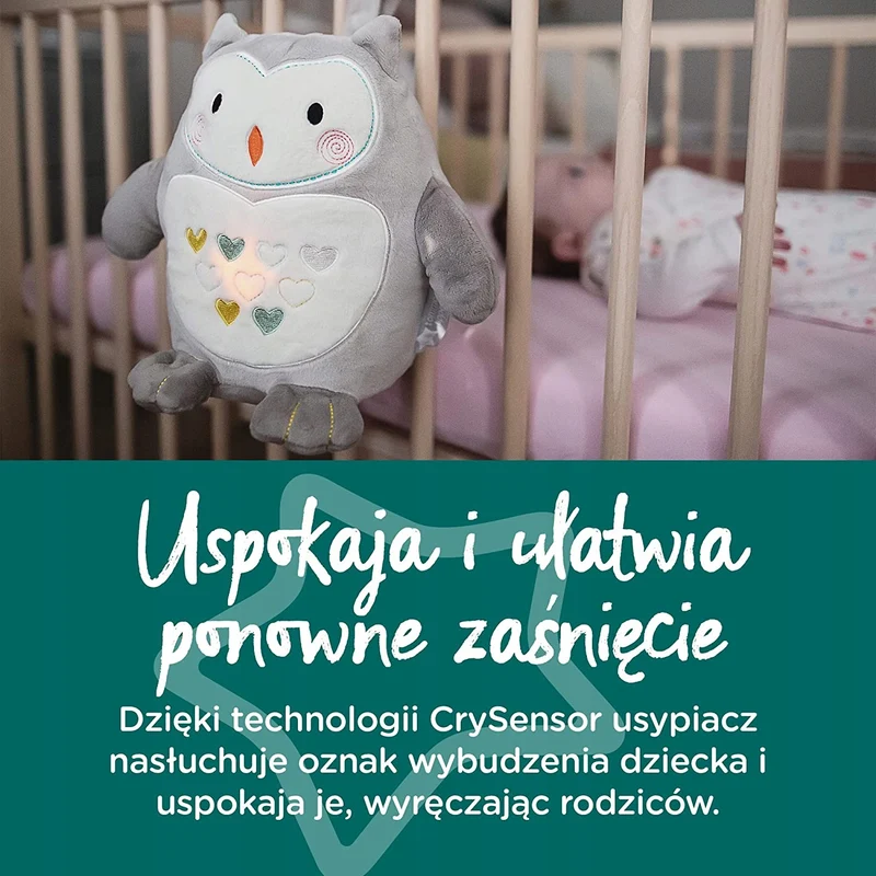 TOMMEE TIPPEE Sowa Ollie PRZYTULANKA lampka dźwięk