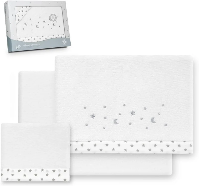 INTERBABY komplet pościeli do łóżeczka 60x120 cm Coralina