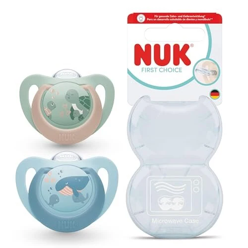 NUK First Choice smoczki 18-36 mies. 2 szt. Żółw/Wieloryb