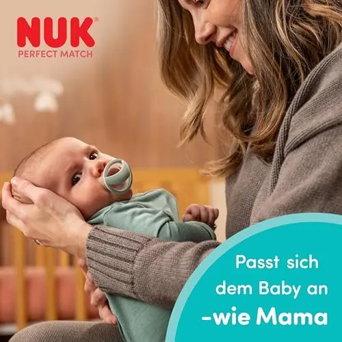 NUK Perfect Match smoczki 0-6 mies. 2 szt. beżowy/czerwony