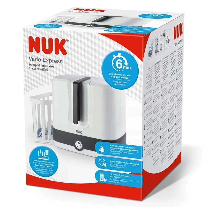 NUK Vario Express sterylizator parowy 6 minut 1 "O