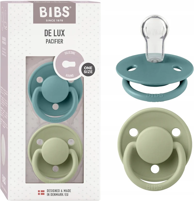 BIBS DE LUX smoczki uspokajające 2pack 0-3 lata SILIKON