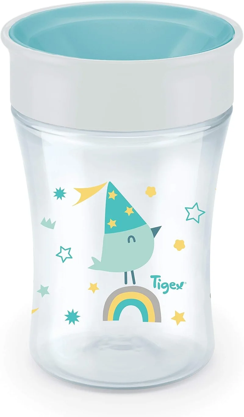 TIGEX Smart Cup kubek niekapek ustnik 360° 250 ml 9 m+ PTASZEK