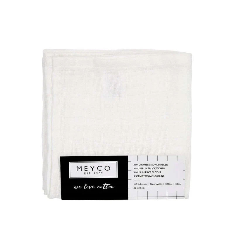 MEYCO pieluchy muślinowe 30cm x 30cm x3szt