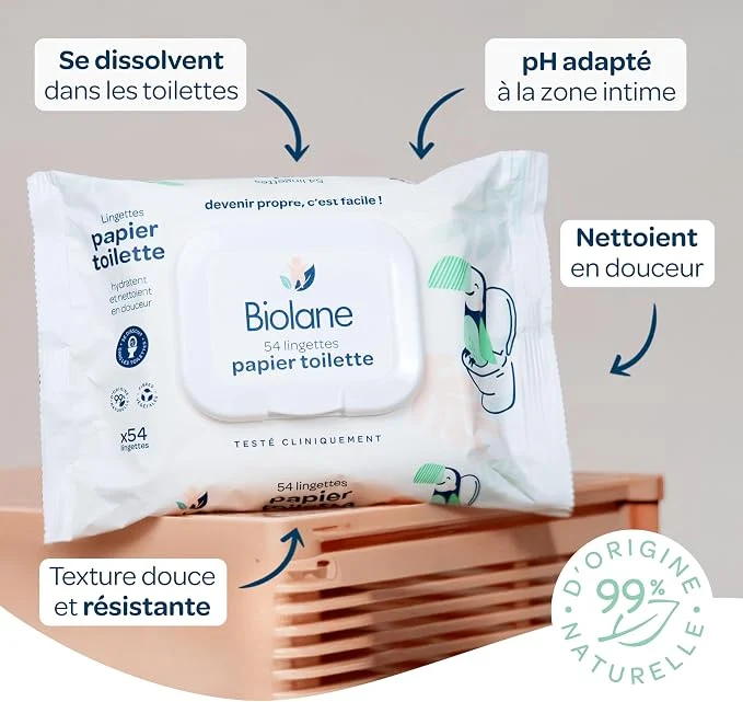 BIOLANE chusteczki do toalety 5x54 szt