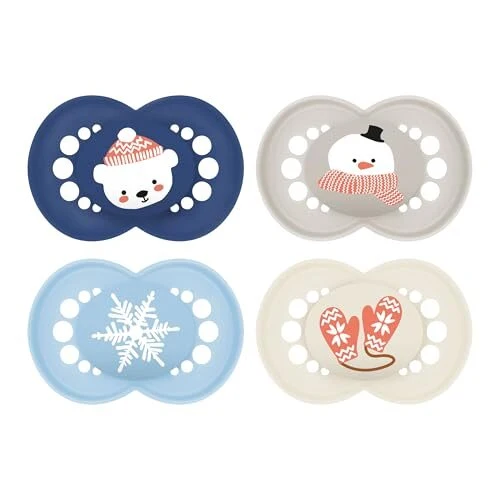 MAM Original Winter smoczek uspokajający silikonowy 6-16m x4