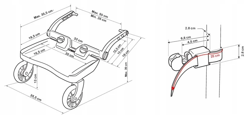 LASCAL Buggy Board Mini DOSTAWKA uniwersalna 22kg