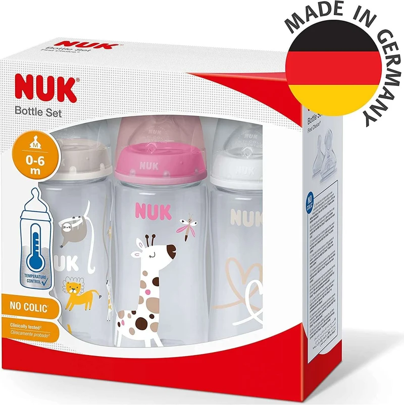 NUK No Colic zestaw butelek 3x 300 ml 0-6